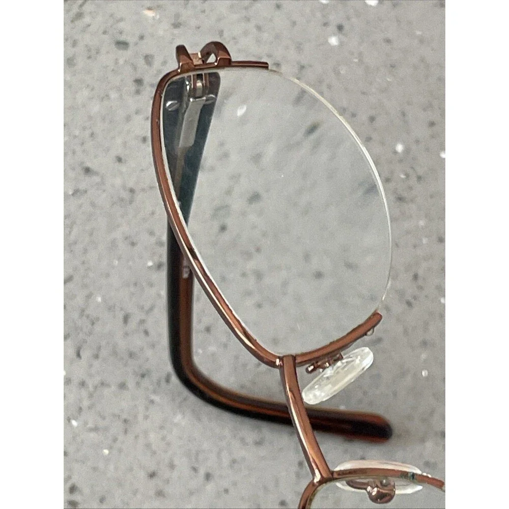 Runway Couture Eyeglasses Frames ONLY RCE-204 Half Rim Oval 52-18-135 Brown